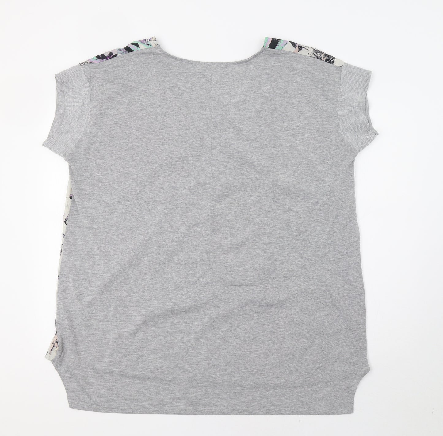 Papaya Womens Grey Floral  Basic Blouse Size 18