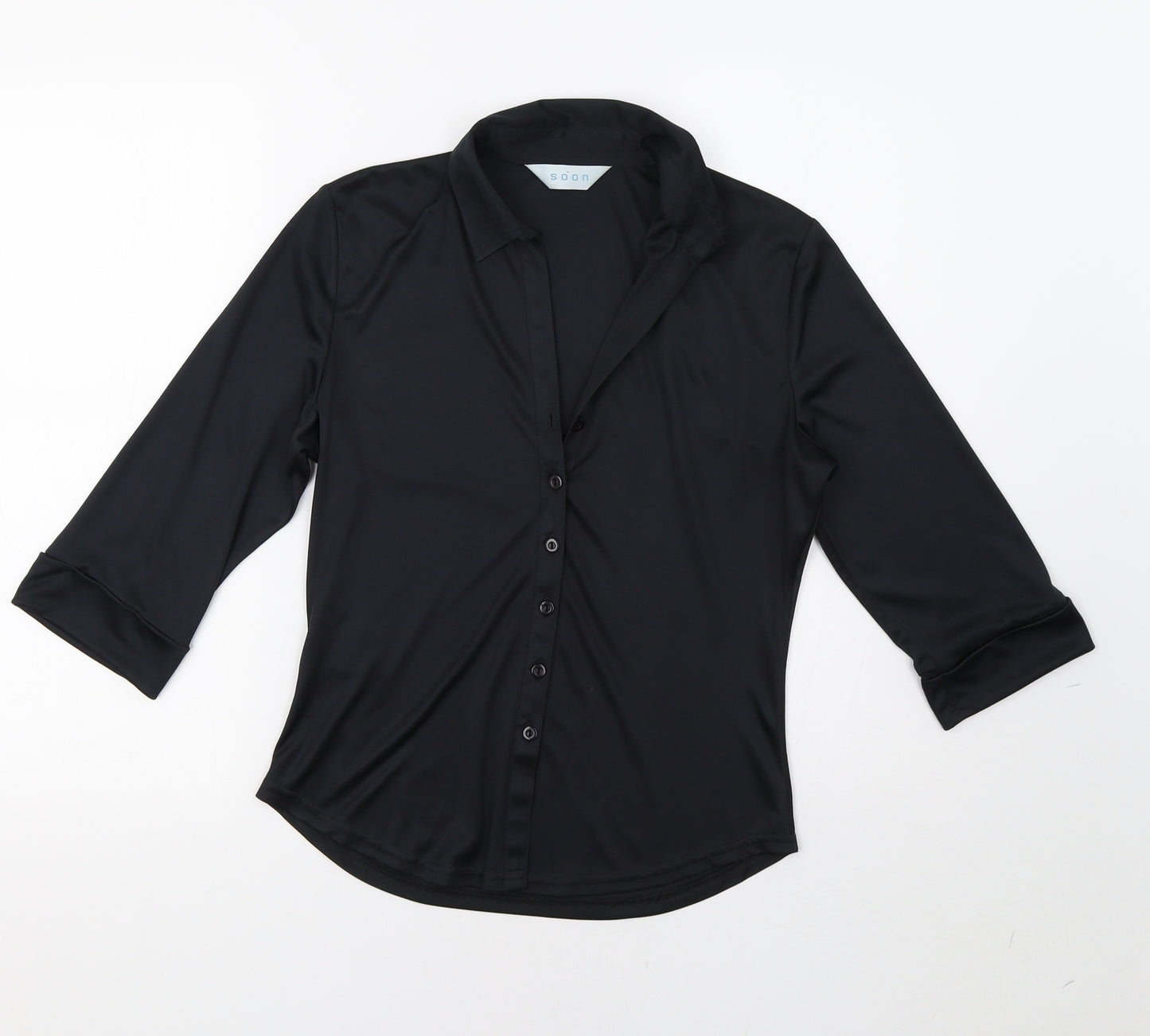Soon Womens Black   Basic Button-Up Size 12