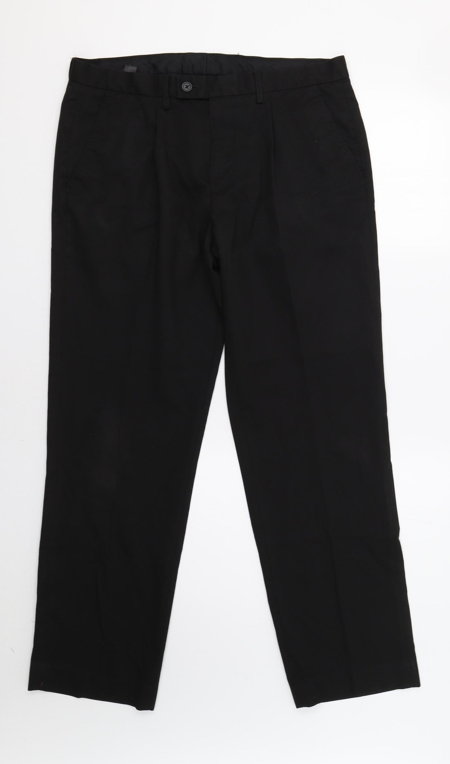 George Mens Black   Dress Pants Trousers Size 36 L31 in