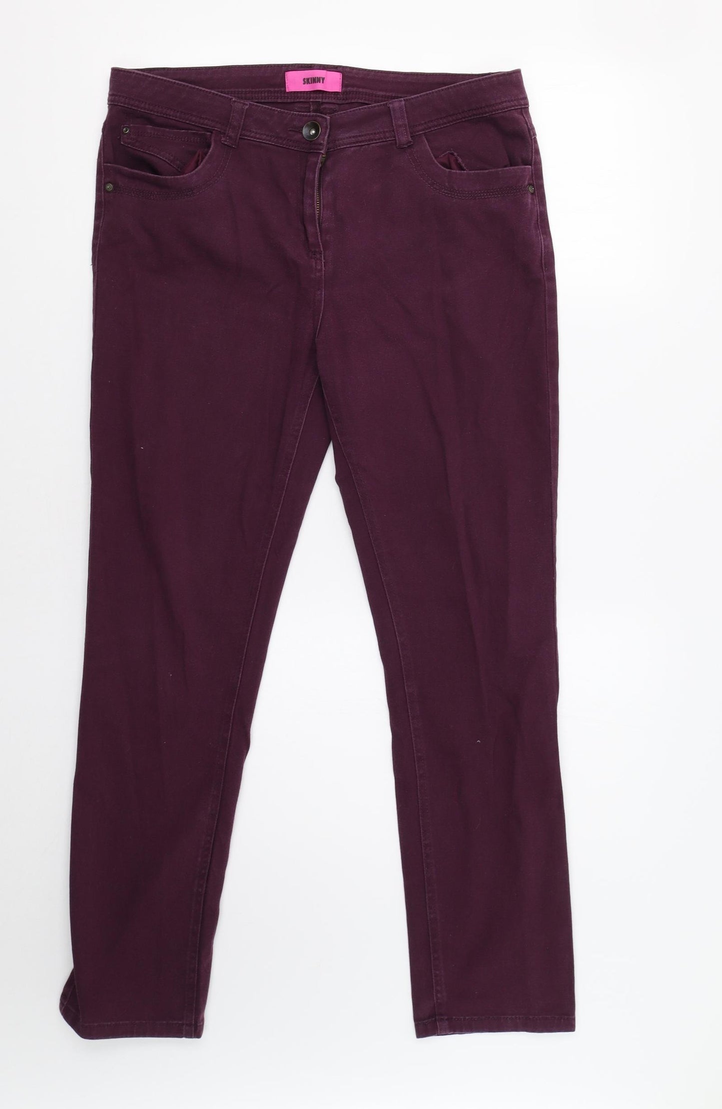 George Womens Purple   Straight Jeans Size 14 L30 in