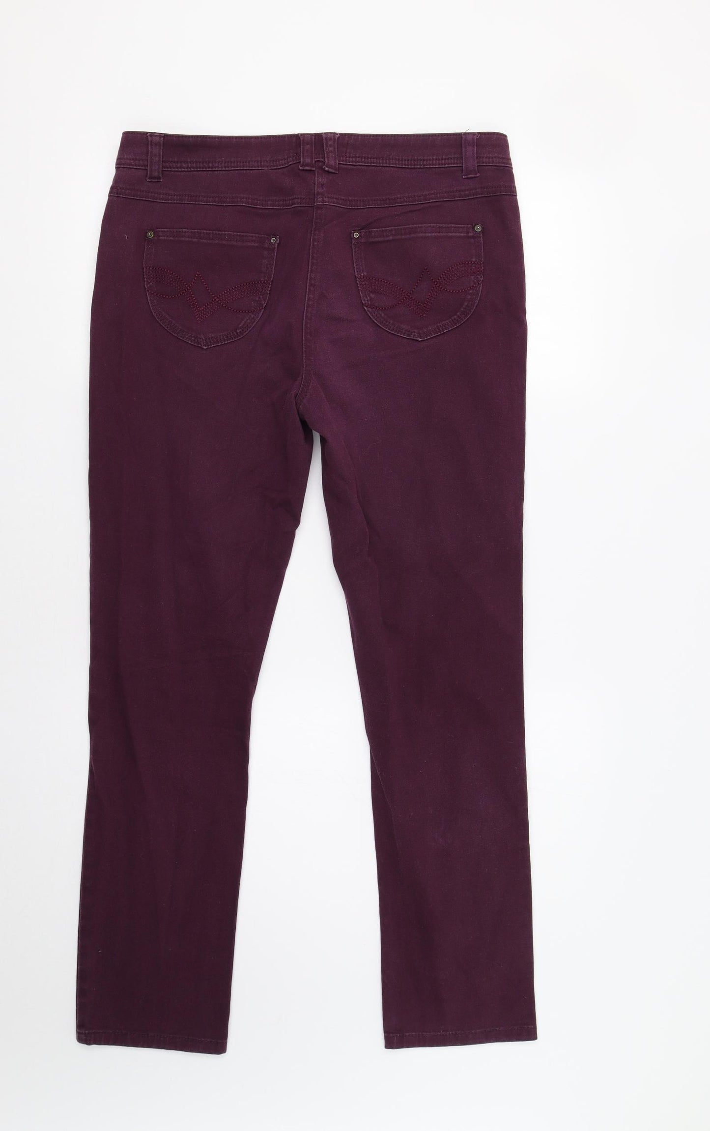 George Womens Purple   Straight Jeans Size 14 L30 in