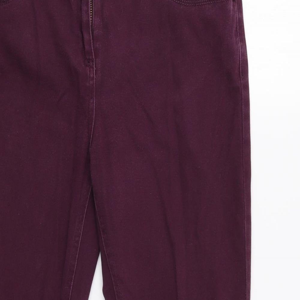 George Womens Purple   Straight Jeans Size 14 L30 in