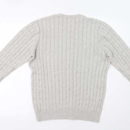 M&S Mens Grey   Henley Jumper Size M