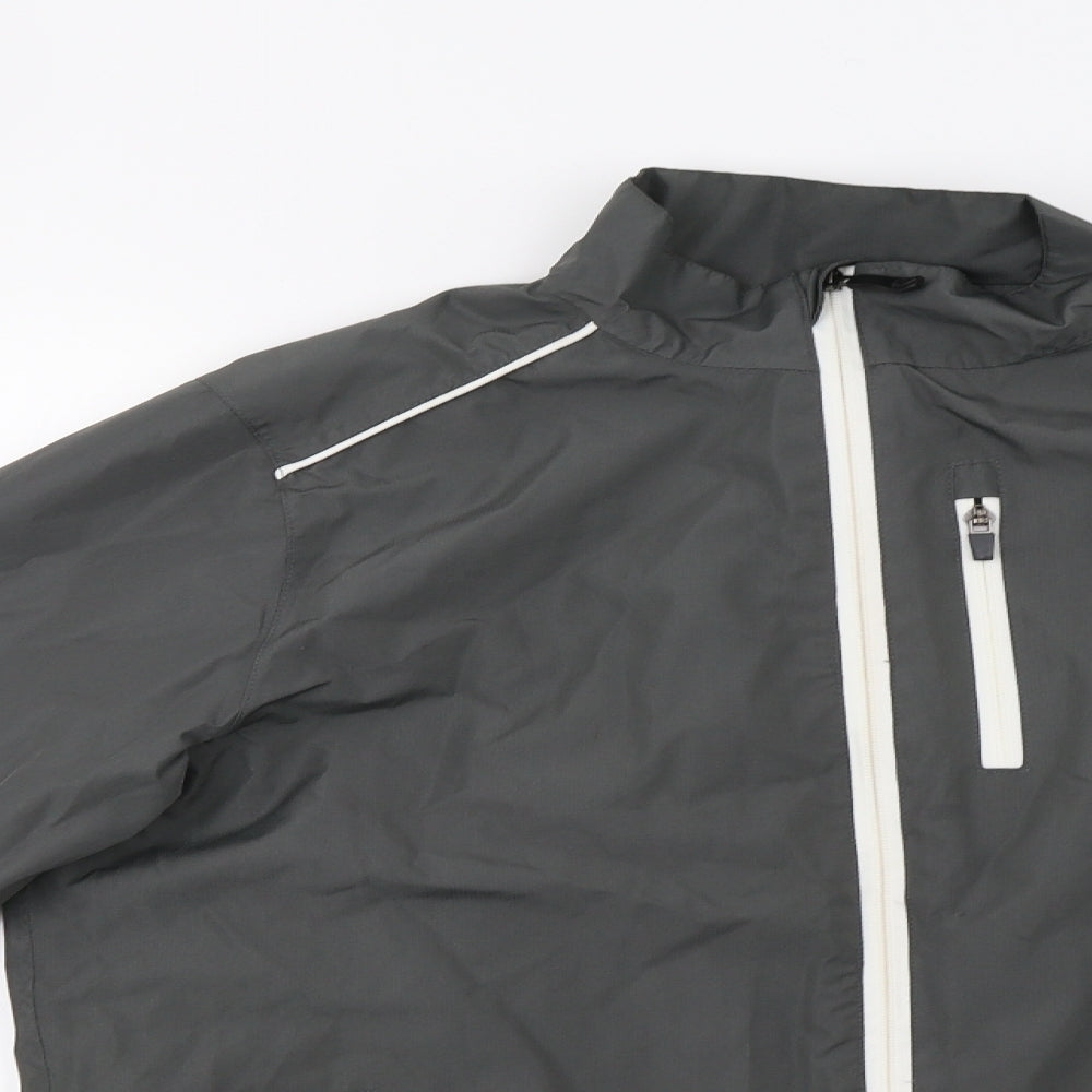Island Green Mens Grey   Windbreaker Jacket Size M