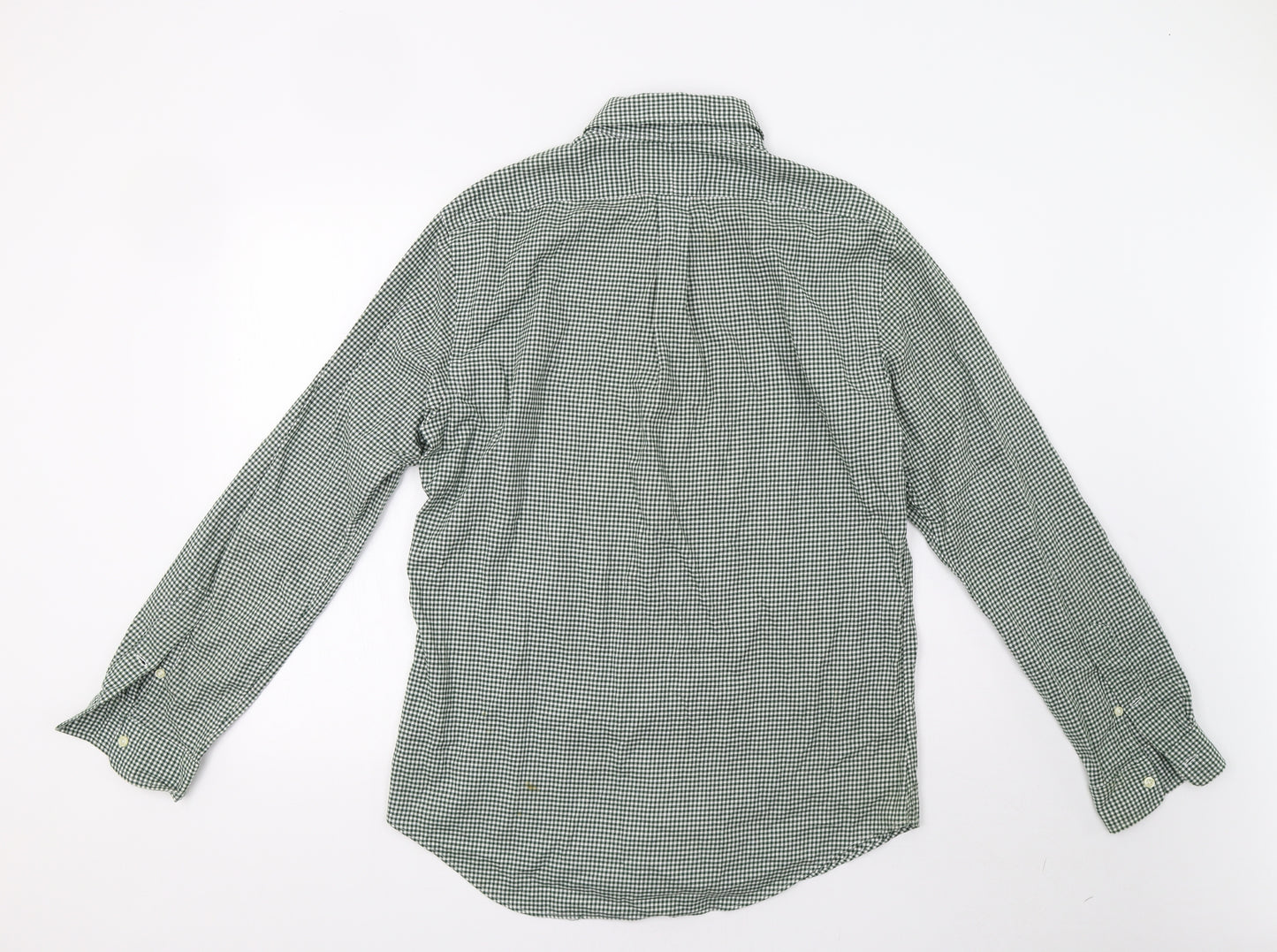 Polo Ralph Lauren Mens Green Check   Button-Up Size L