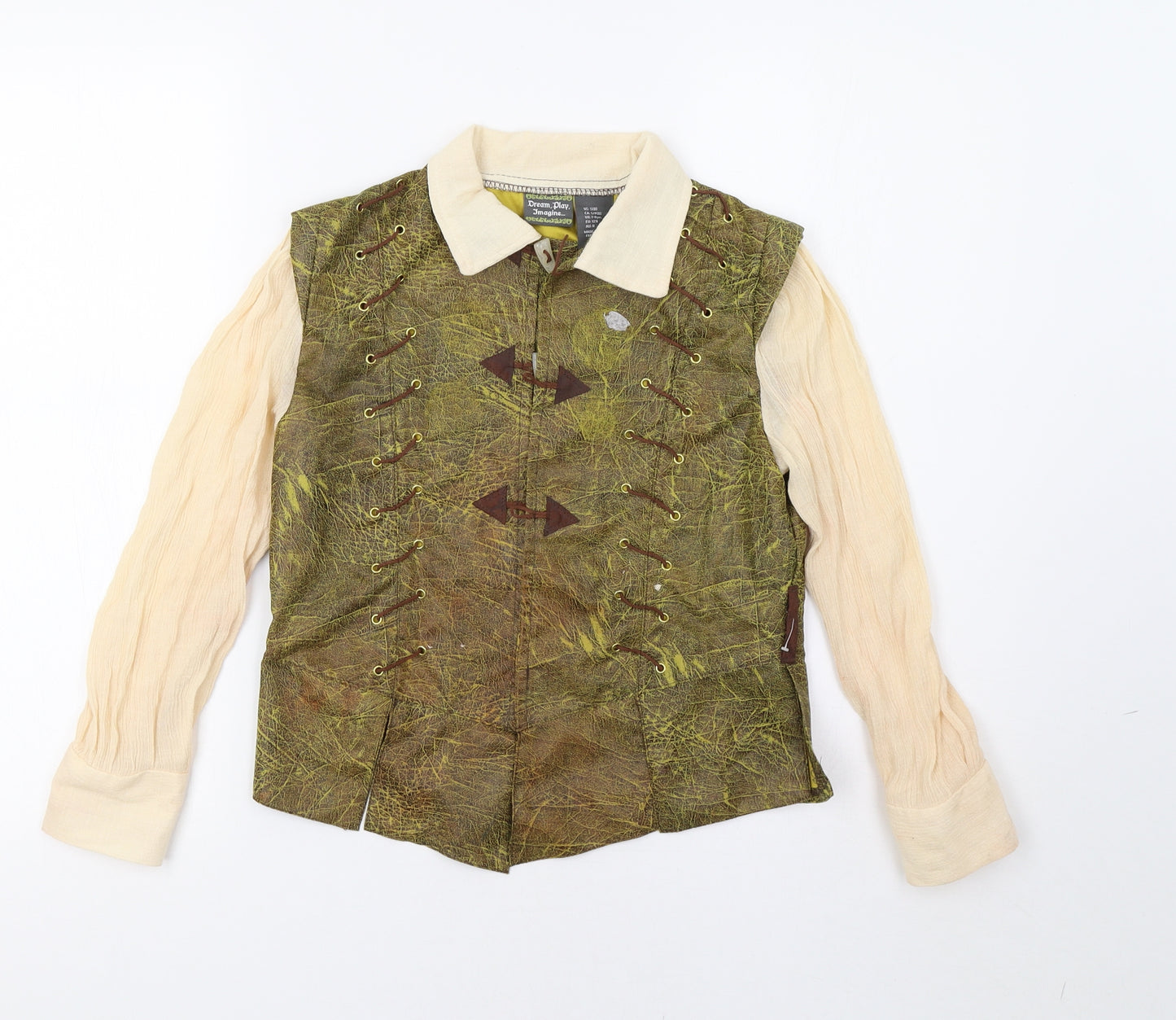 Deam, Play, Imagine Boys Green   Basic Button-Up Size 7-8 Years  - Fancy Dress