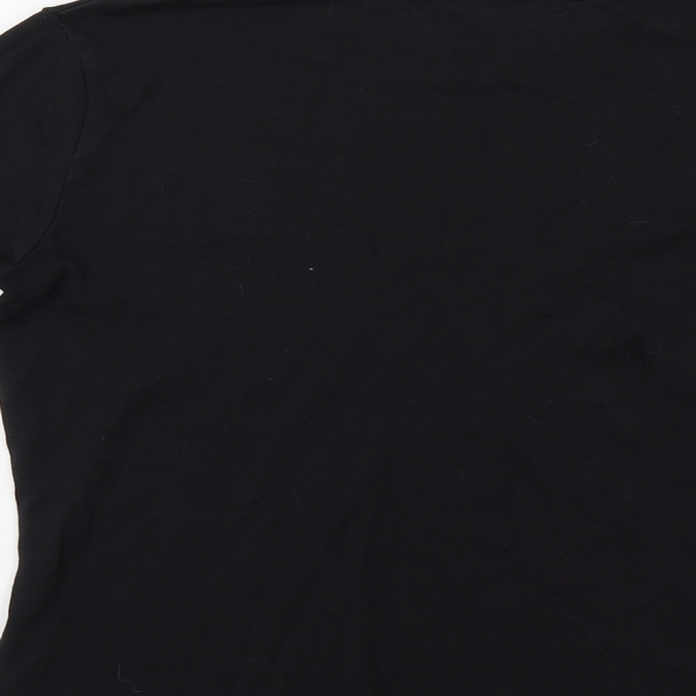 Papaya Womens Black   Basic T-Shirt Size 14