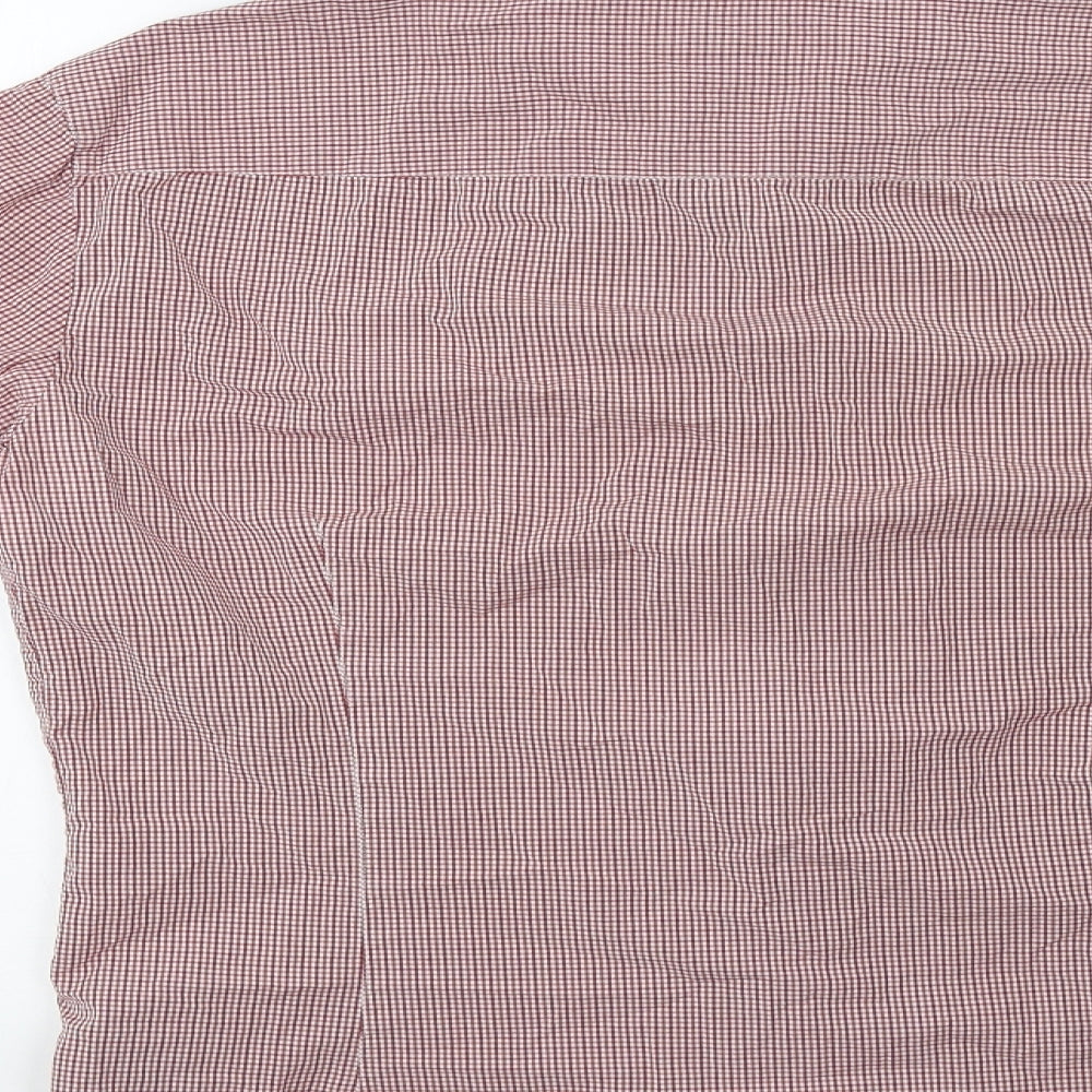 Armani Jeans Mens Red Check   Button-Up Size L