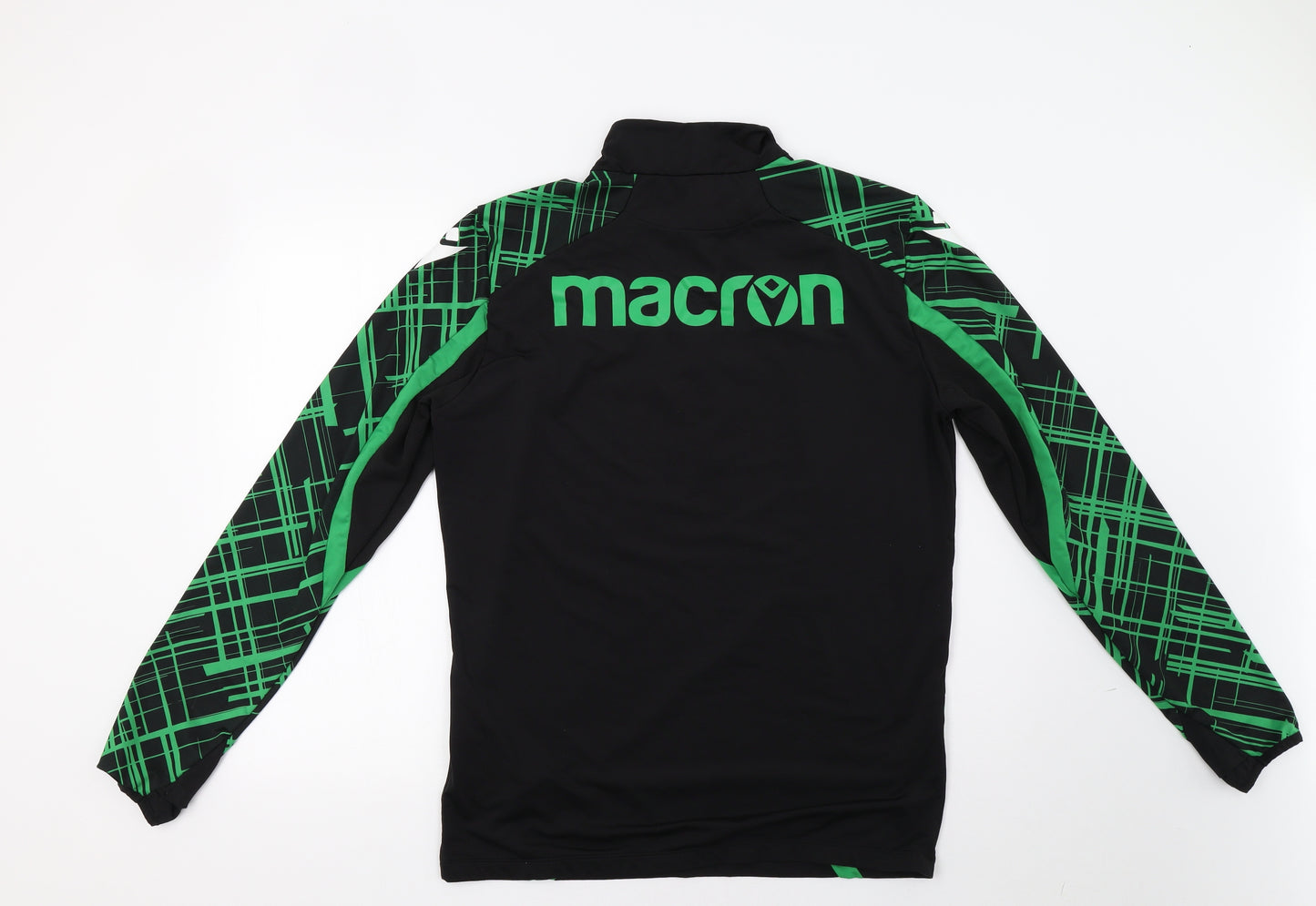 Macron Mens Black Geometric  Henley Sweatshirt Size L