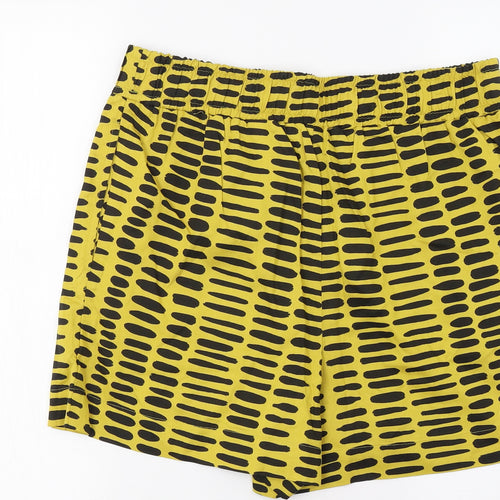 NEXT Womens Yellow Animal Print  Bermuda Shorts Size 12