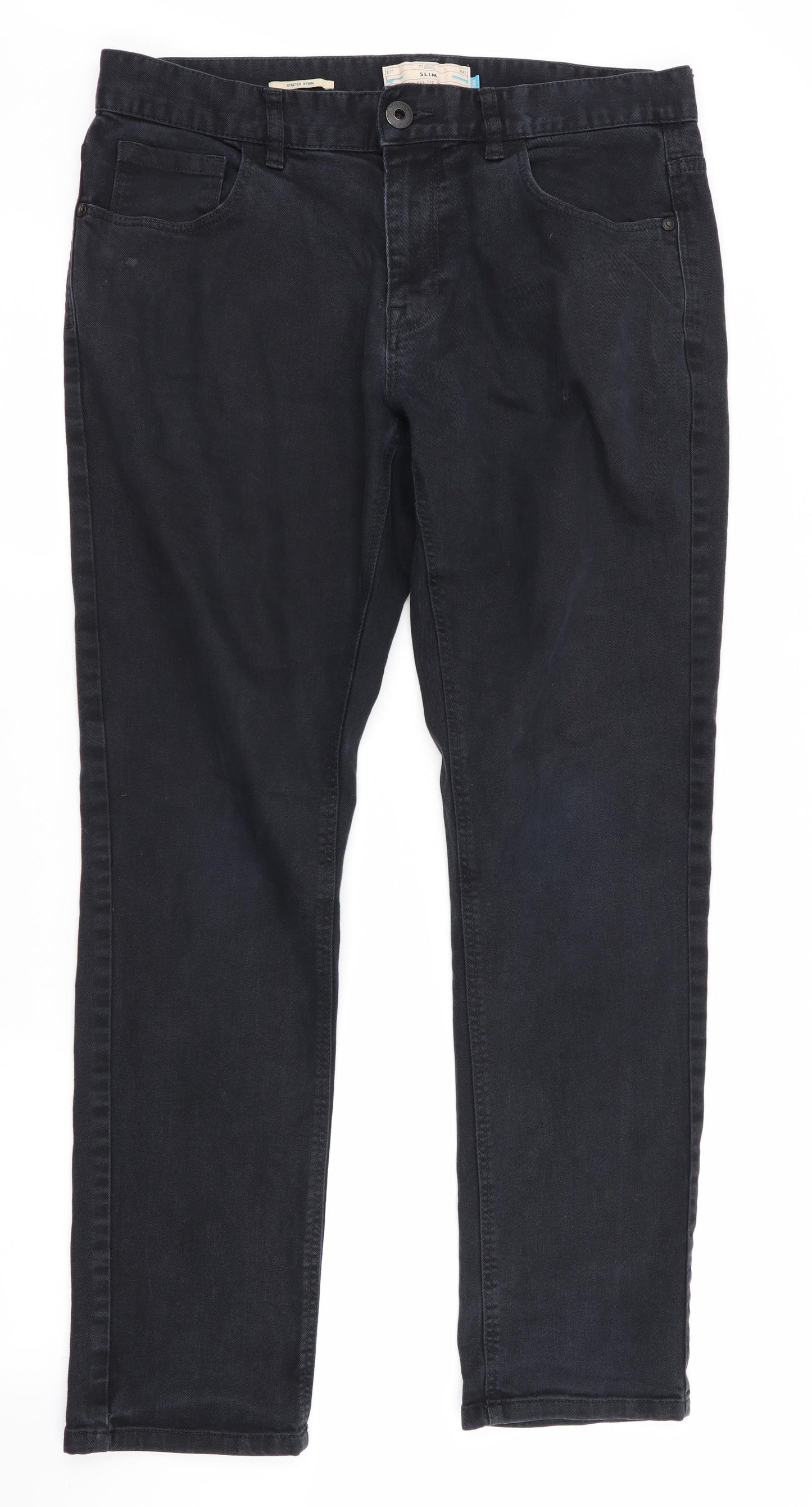NEXT Mens Black   Straight Jeans Size 34 in L31 in
