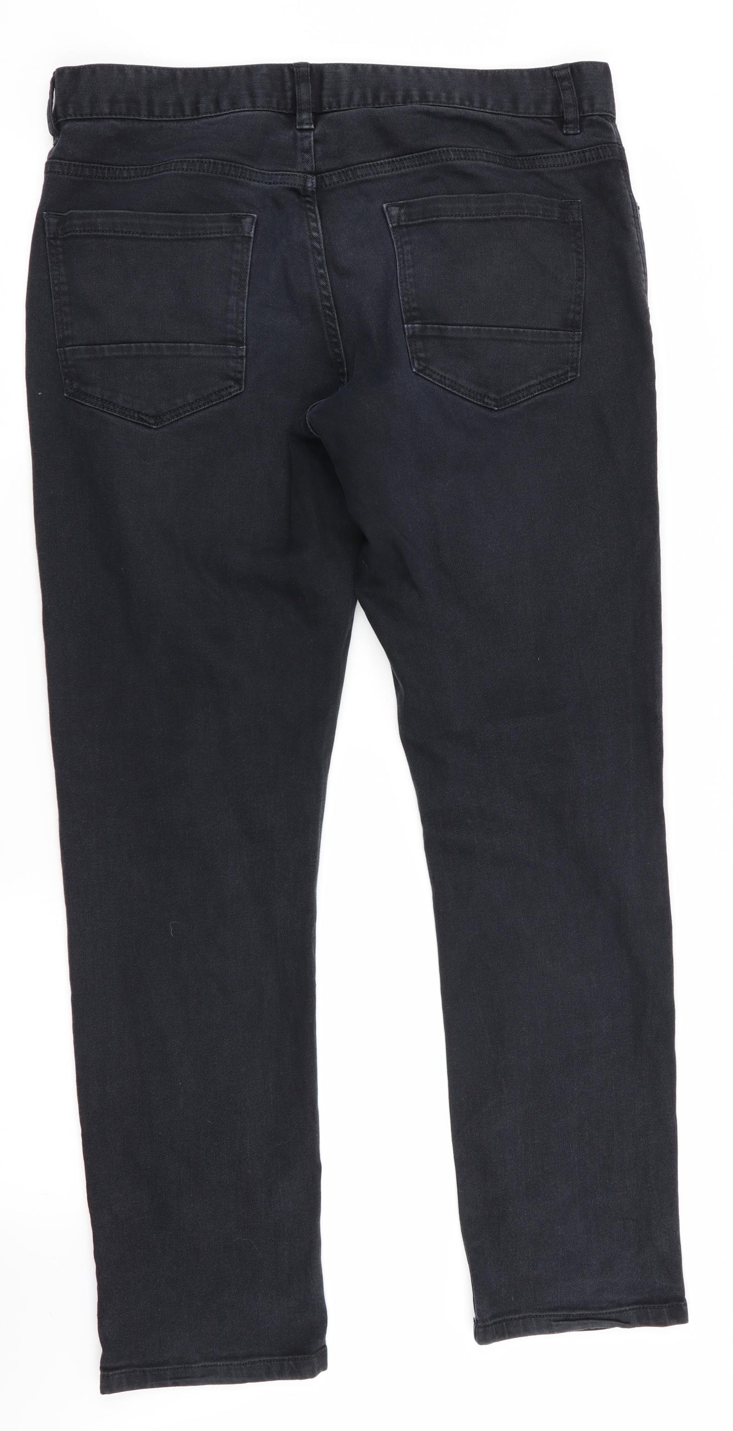 NEXT Mens Black   Straight Jeans Size 34 in L31 in
