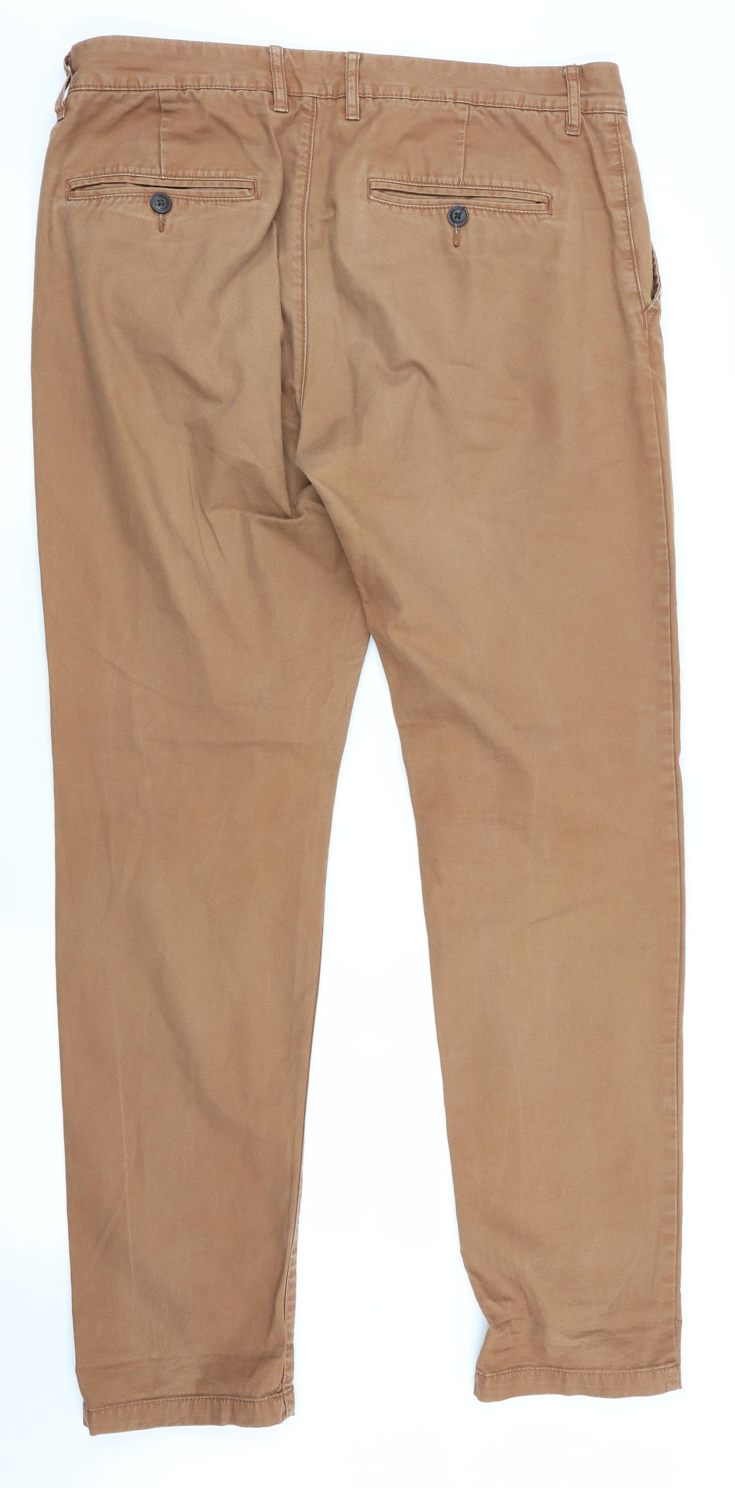 H&M Mens Brown   Chino Trousers Size 34 in L32 in