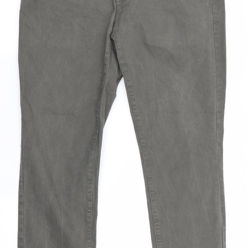 Burtons Menswear Womens Green   Straight Jeans Size 34 in L29 in