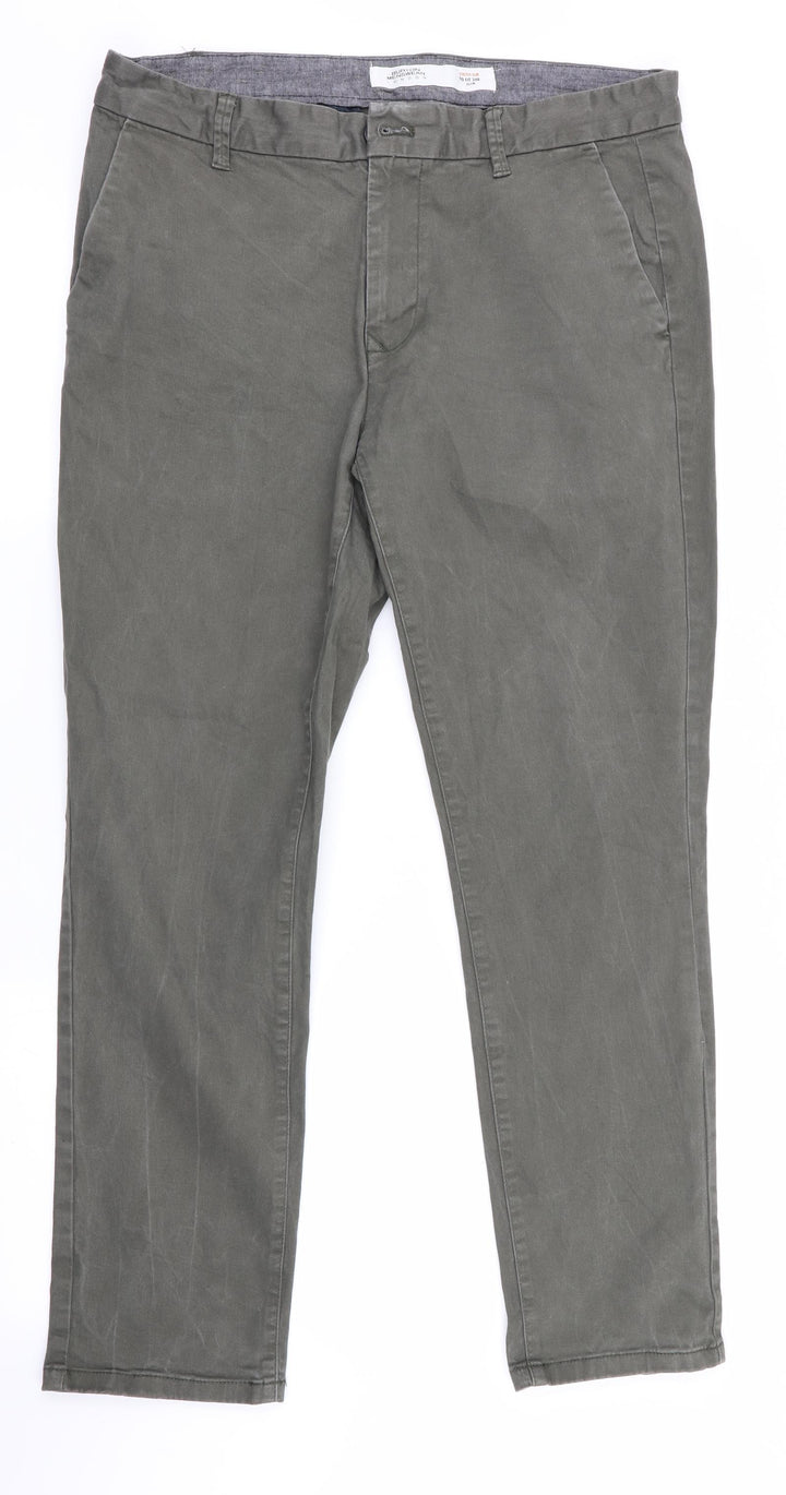 Burtons Menswear Womens Green   Straight Jeans Size 34 in L29 in