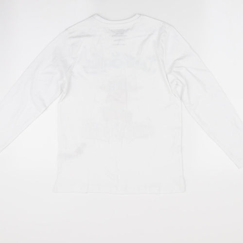 Primark Girls White   Basic T-Shirt Size 9-10 Years  - christmas top