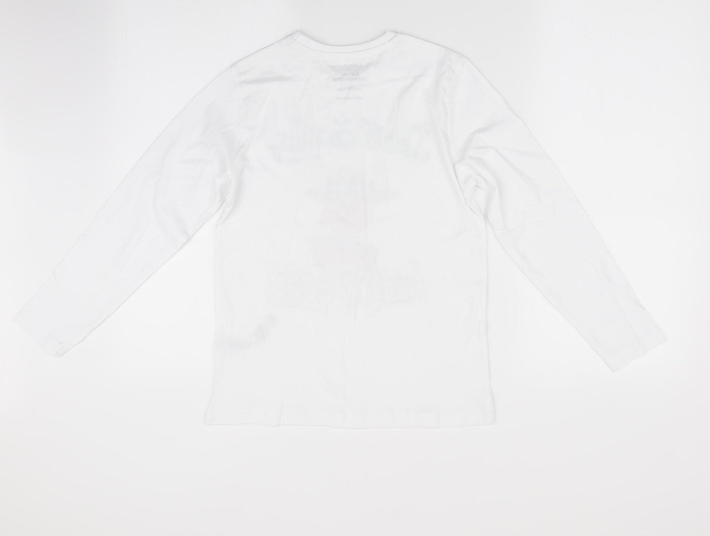 Primark Girls White   Basic T-Shirt Size 9-10 Years  - christmas top