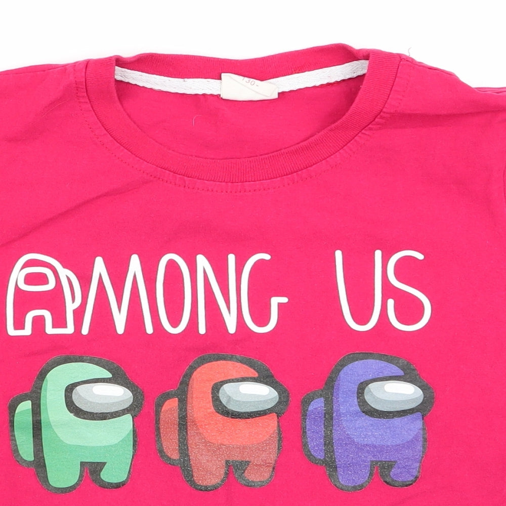 Foanja Boys Red   Basic T-Shirt Size 8-9 Years  - Among Us