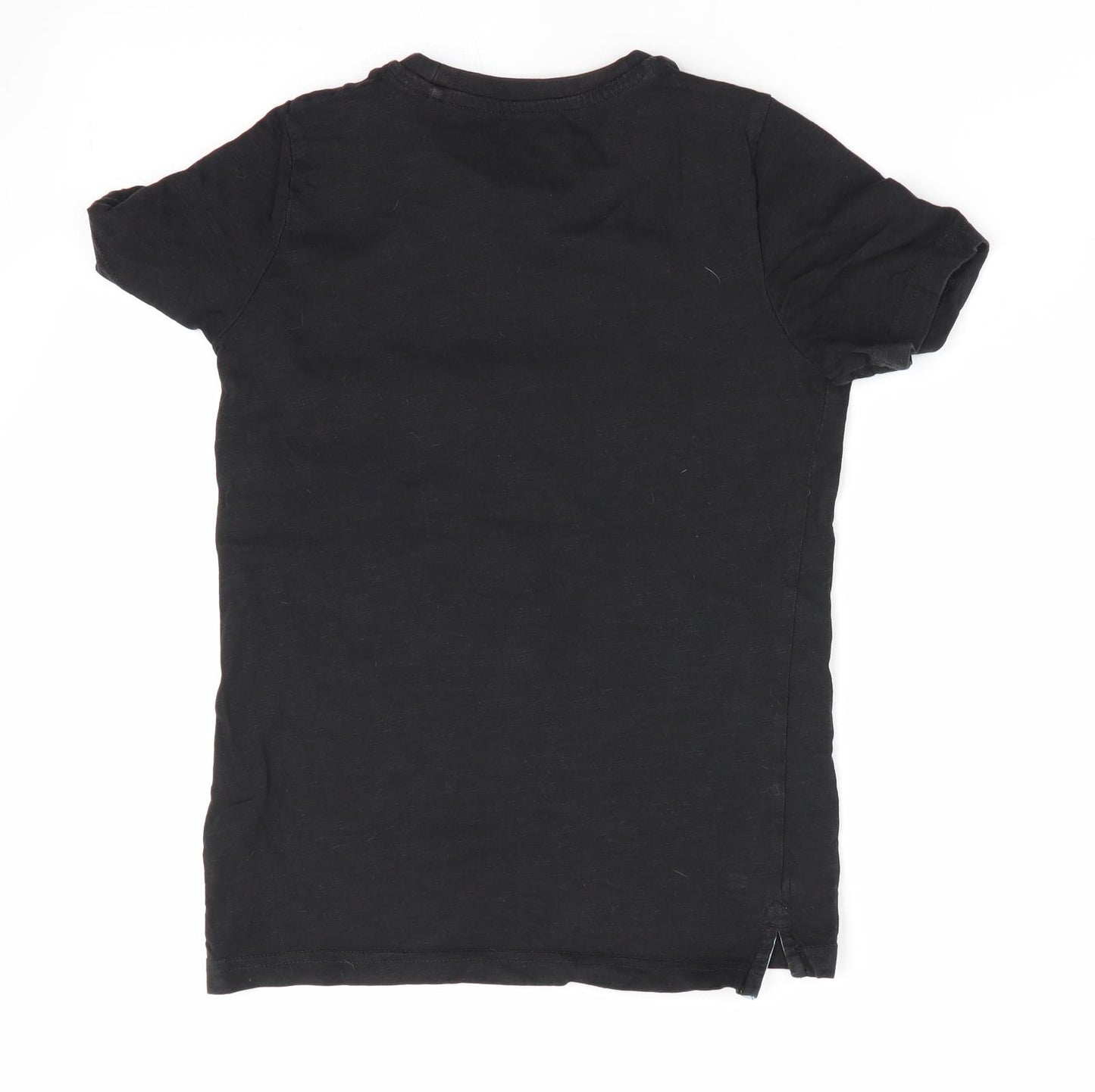 TU Boys Black   Basic T-Shirt Size 8 Years  - Skull with sunglasses
