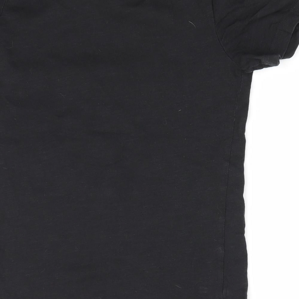 TU Boys Black   Basic T-Shirt Size 8 Years  - Skull with sunglasses