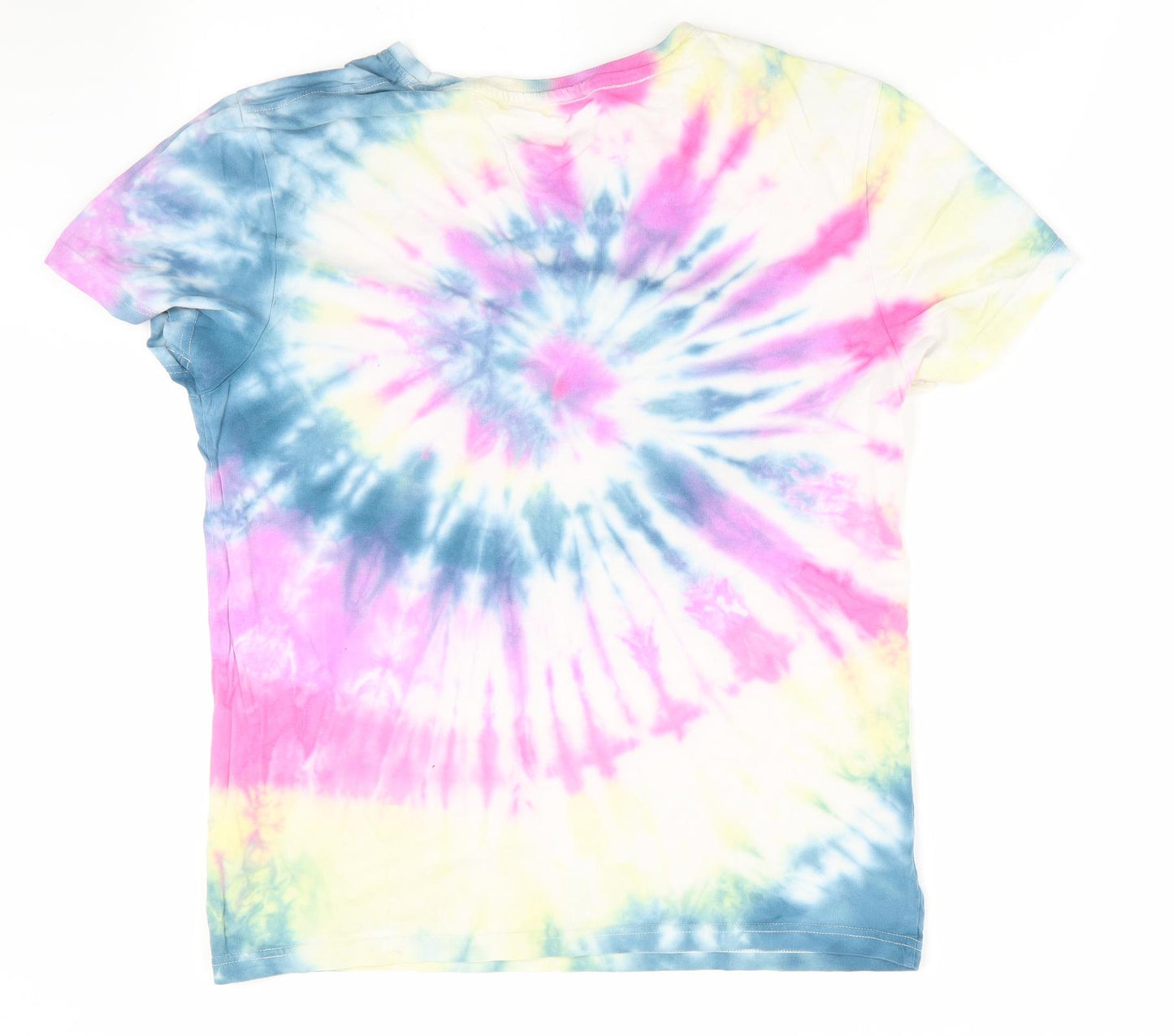 George Girls Purple Floral  Basic T-Shirt Size 14-15 Years  - Tie Die effect