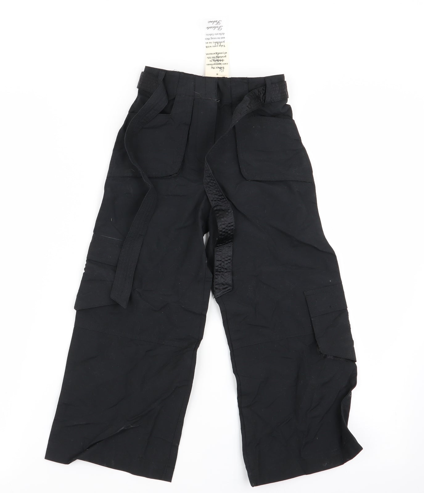 BHS Girls Black   Cargo Trousers Size 5 Years