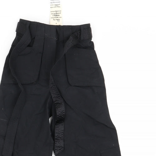 BHS Girls Black   Cargo Trousers Size 5 Years