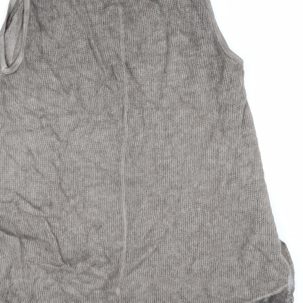 Preworn Womens Beige   Tunic Jumper   - Lace Trim