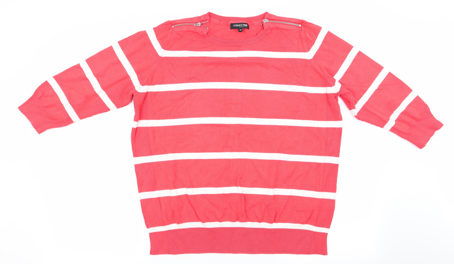 The Collection by Debenhams Womens Orange Striped  Pullover Jumper Size 20