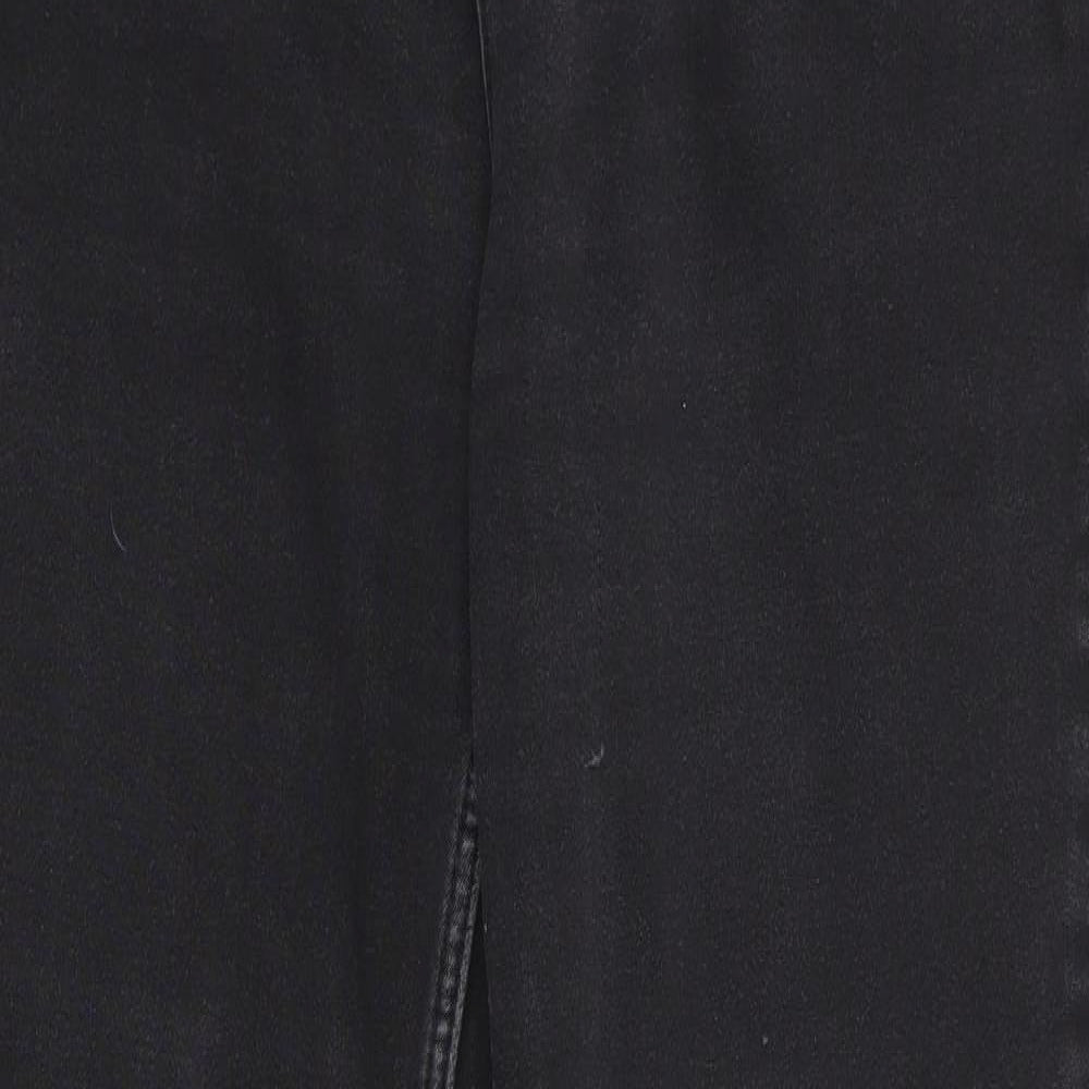 Marks and Spencer Womens Black   Straight Jeans Size 12 L29 in - Sparkle effect