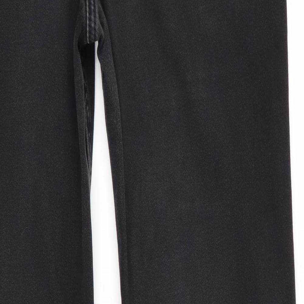 Marks and Spencer Womens Black   Straight Jeans Size 12 L29 in - Sparkle effect