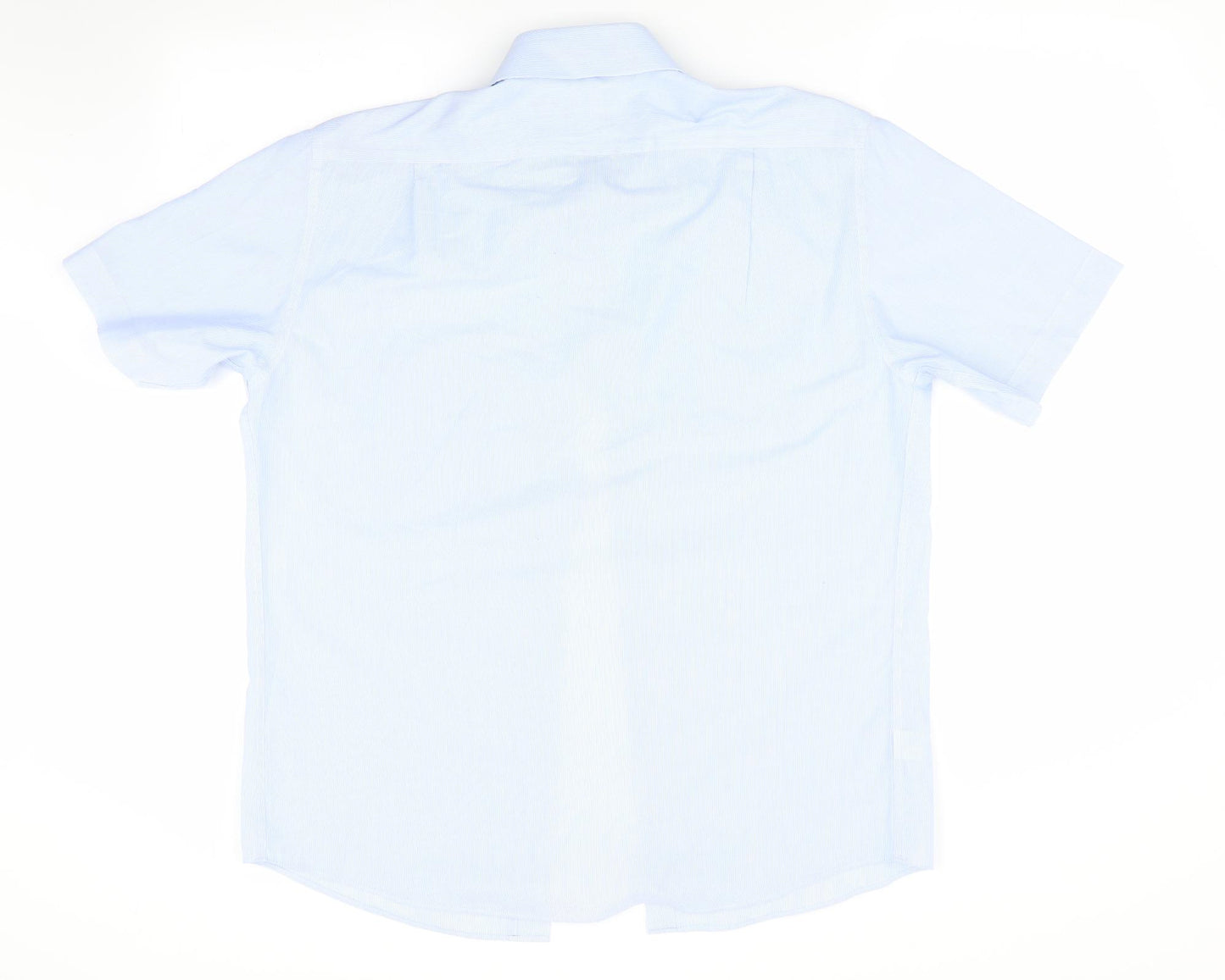 Marks and Spencer Mens Blue Striped   Dress Shirt Size 15.5