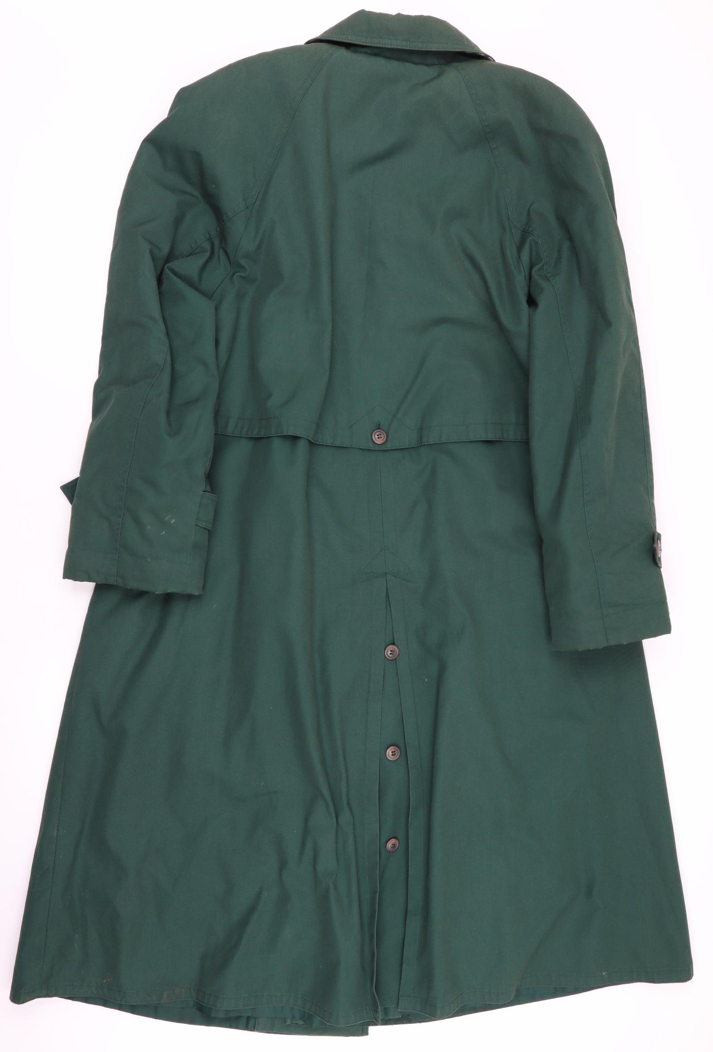 Preworn Womens Green   Trench Coat Coat Size 20  - Removeable lining