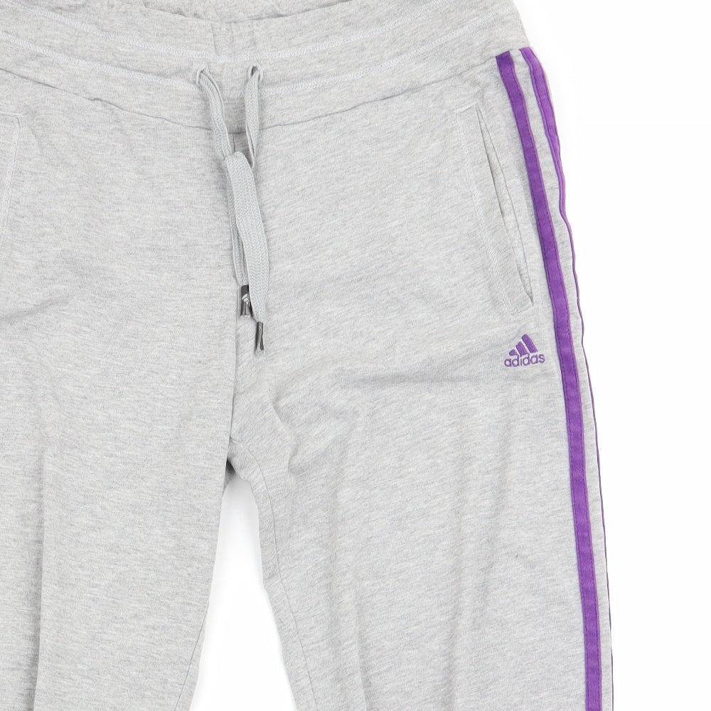 adidas Womens Grey   Cropped Trousers Size S L18 in