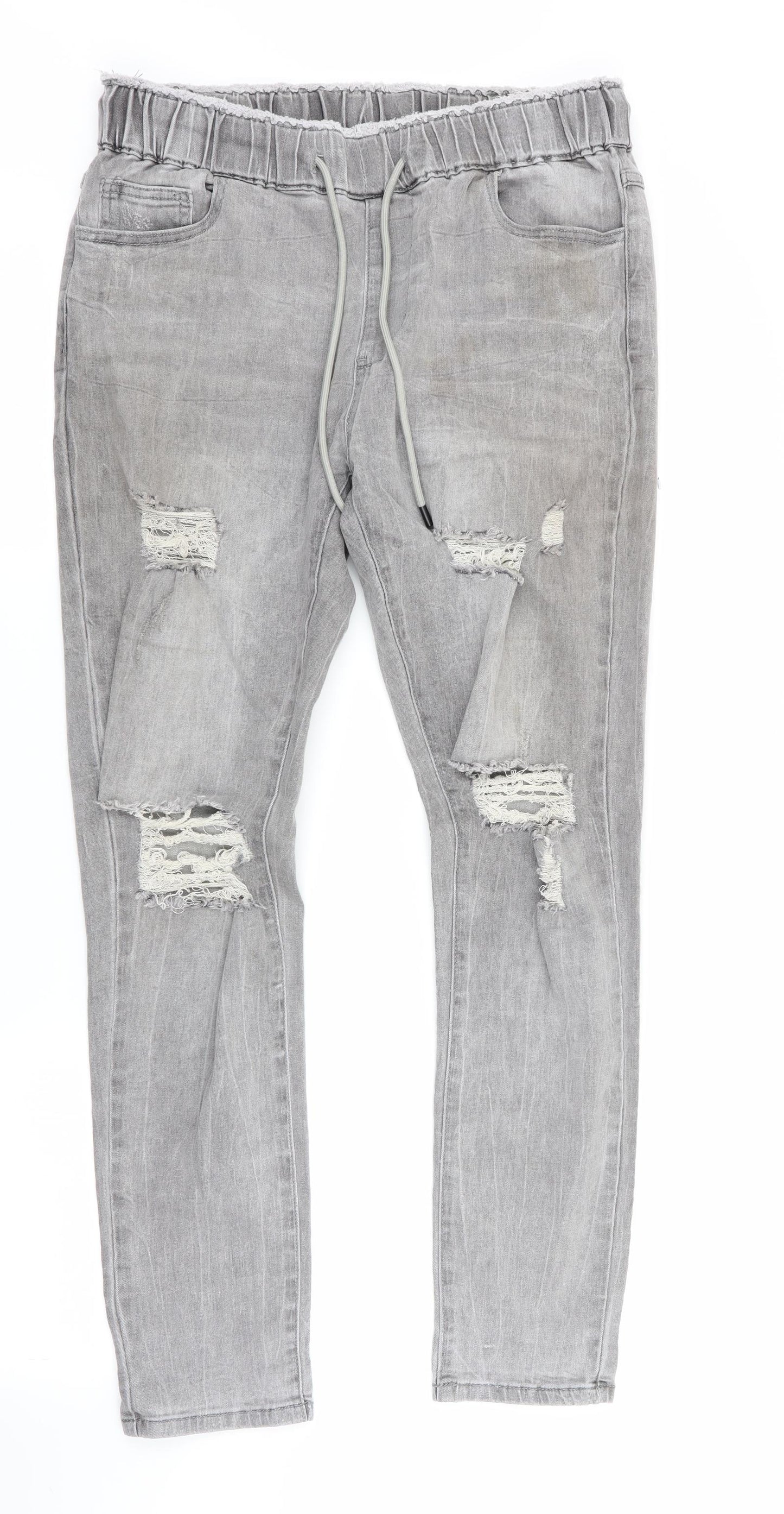 Preworn Womens Grey   Jegging Jeans Size L L28 in