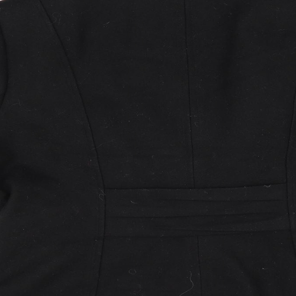 Per Una Womens Black   Overcoat Coat Size 16