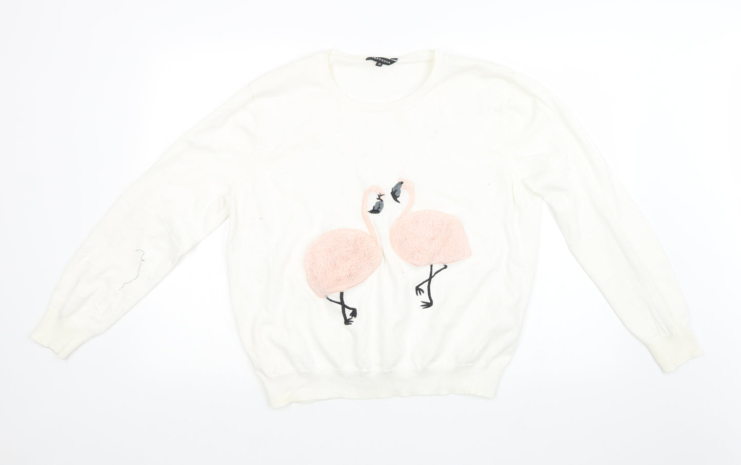 Peacocks Womens White   Pullover Jumper Size 20