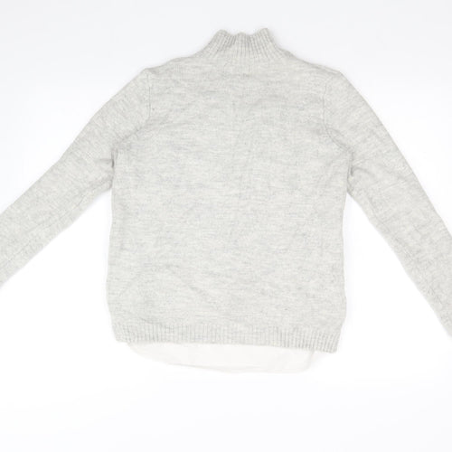 Papaya Womens Grey  Knit Pullover Jumper Size 14