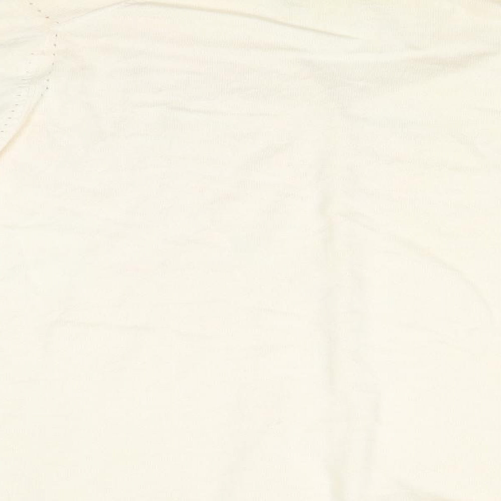 Liz Claiborne Womens White Floral  Cardigan Jumper Size XL