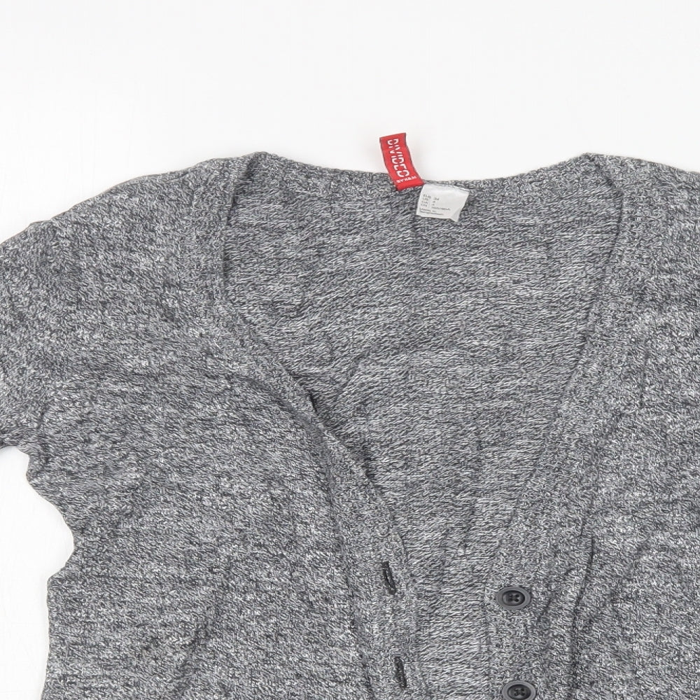 H&M Womens Grey   Cardigan Jumper Size 8