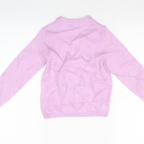 M&S Girls Purple   Cardigan Jumper Size 5-6 Years