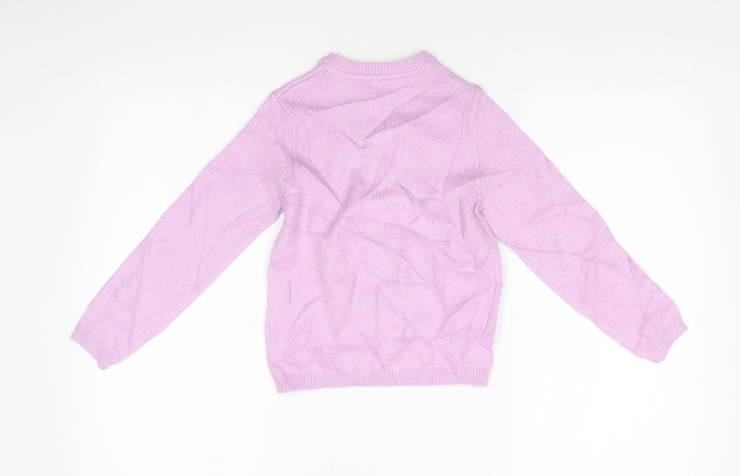 M&S Girls Purple   Cardigan Jumper Size 5-6 Years