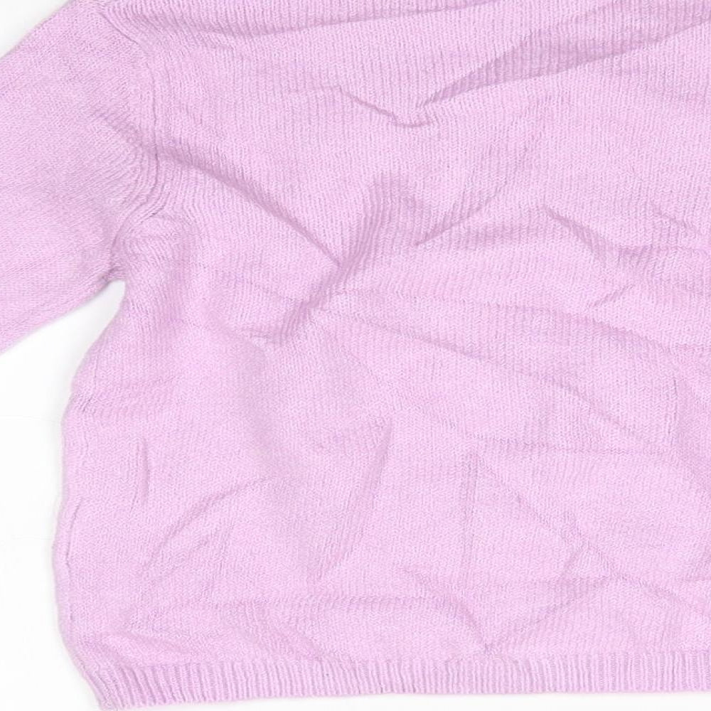 M&S Girls Purple   Cardigan Jumper Size 5-6 Years