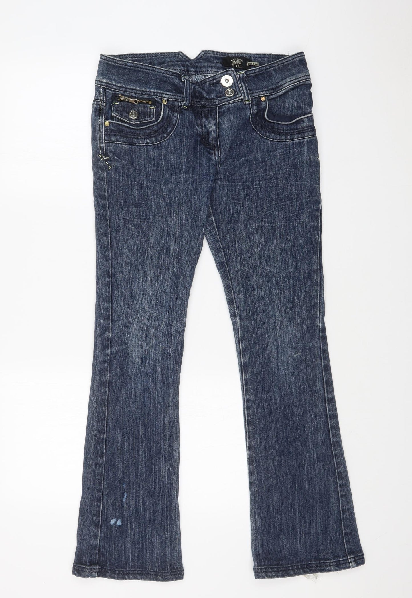 TRU2U Womens Blue   Flared Jeans Size 8 L30 in