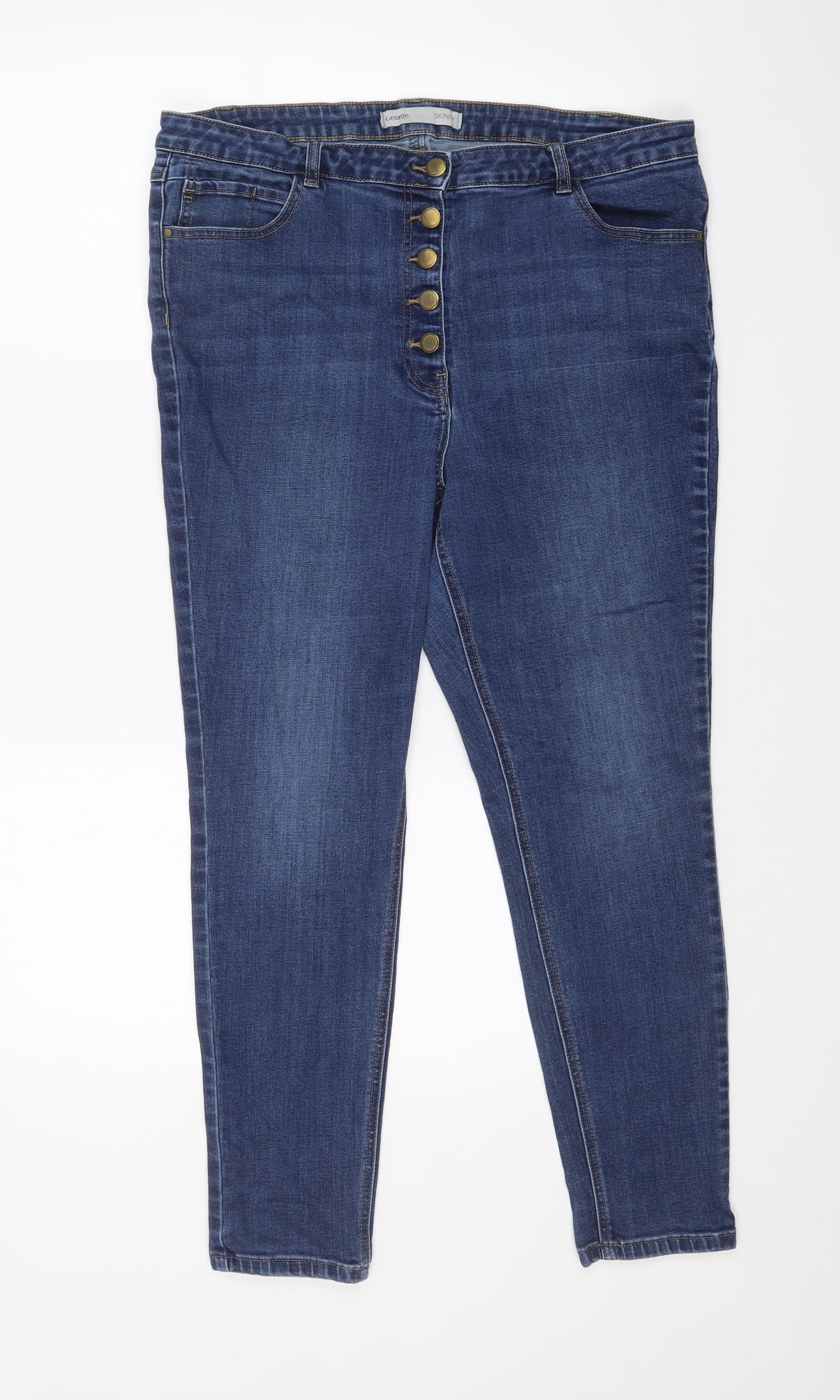 George Womens Blue   Skinny Jeans Size 18 L25 in
