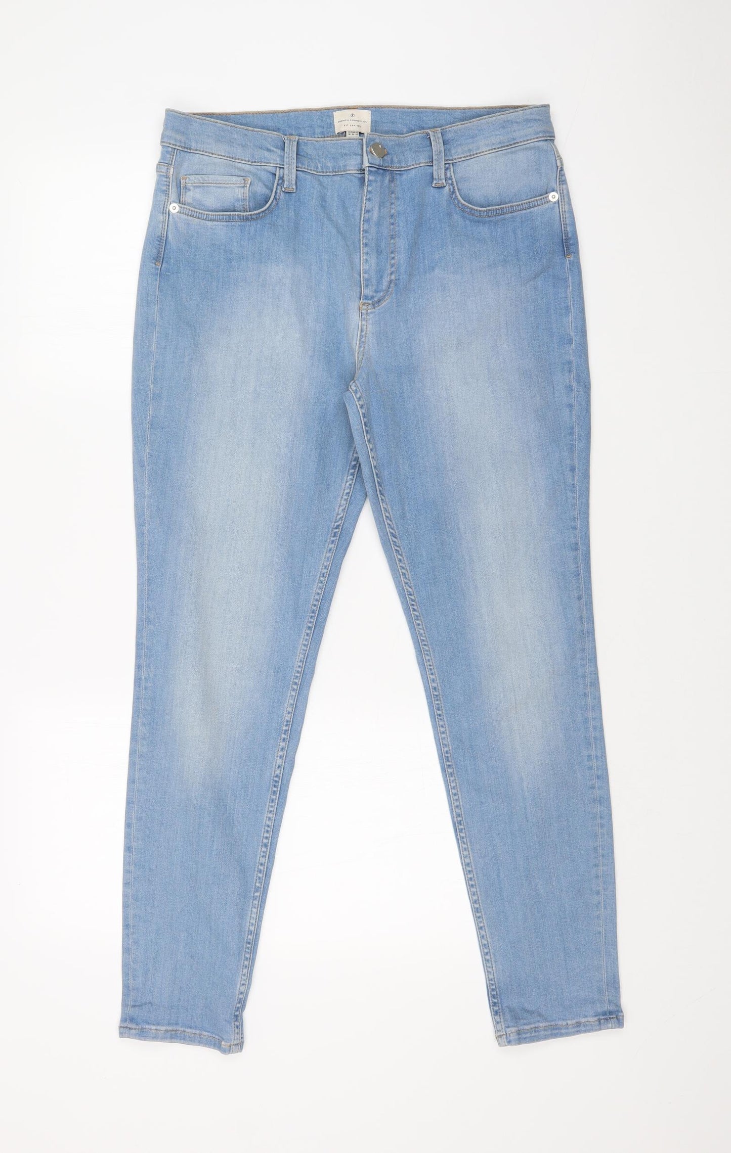 French Connection Womens Blue   Skinny Jeans Size 16 L28 in