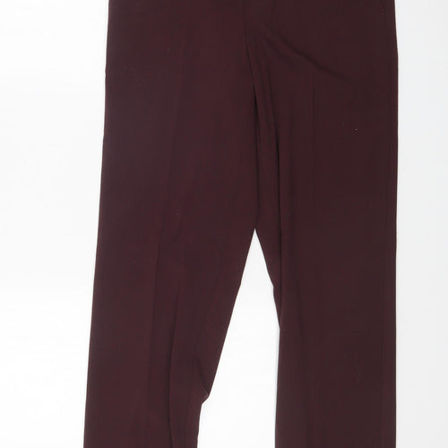 M&S Womens Red   Dress Pants Trousers Size 10 L29 in