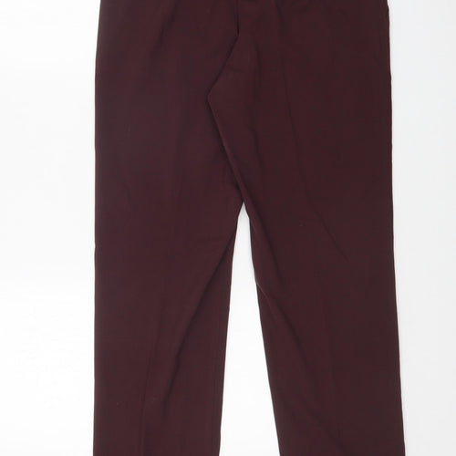 M&S Womens Red   Dress Pants Trousers Size 10 L29 in