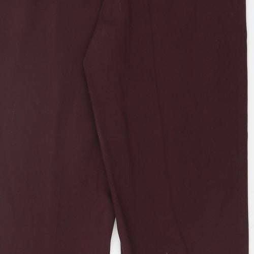M&S Womens Red   Dress Pants Trousers Size 10 L29 in
