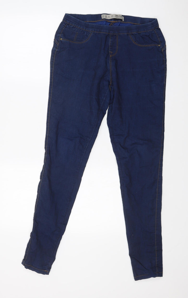 DENIM CO Womens Blue Skinny Jeans Size 12 L30 in